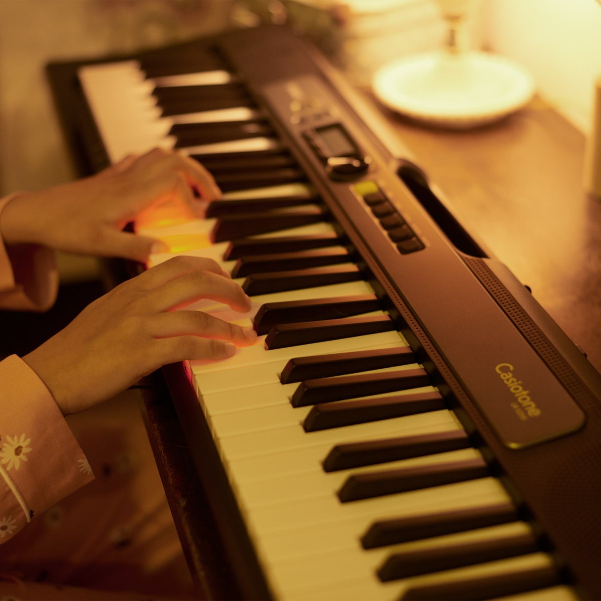 Casio Casiotone 61-Key Lighted Keyboard With Sustain Pedal, Protective Case Bundle