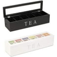 thumbnail image 4 of Jinsinto Tea Box Made Of Bamboo Tea Box With 6 Compartments Tea Bag Box,black, 4 of 4