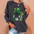 thumbnail image 2 of Goodeals Happy St. Patrick's Day Sweatshirts Women Cute Long Sleeve Crewneck Shirts Casual Loose Clover Shamrock Graphic Tops Irish Gift Pullover(Dark Gray,L), 2 of 5