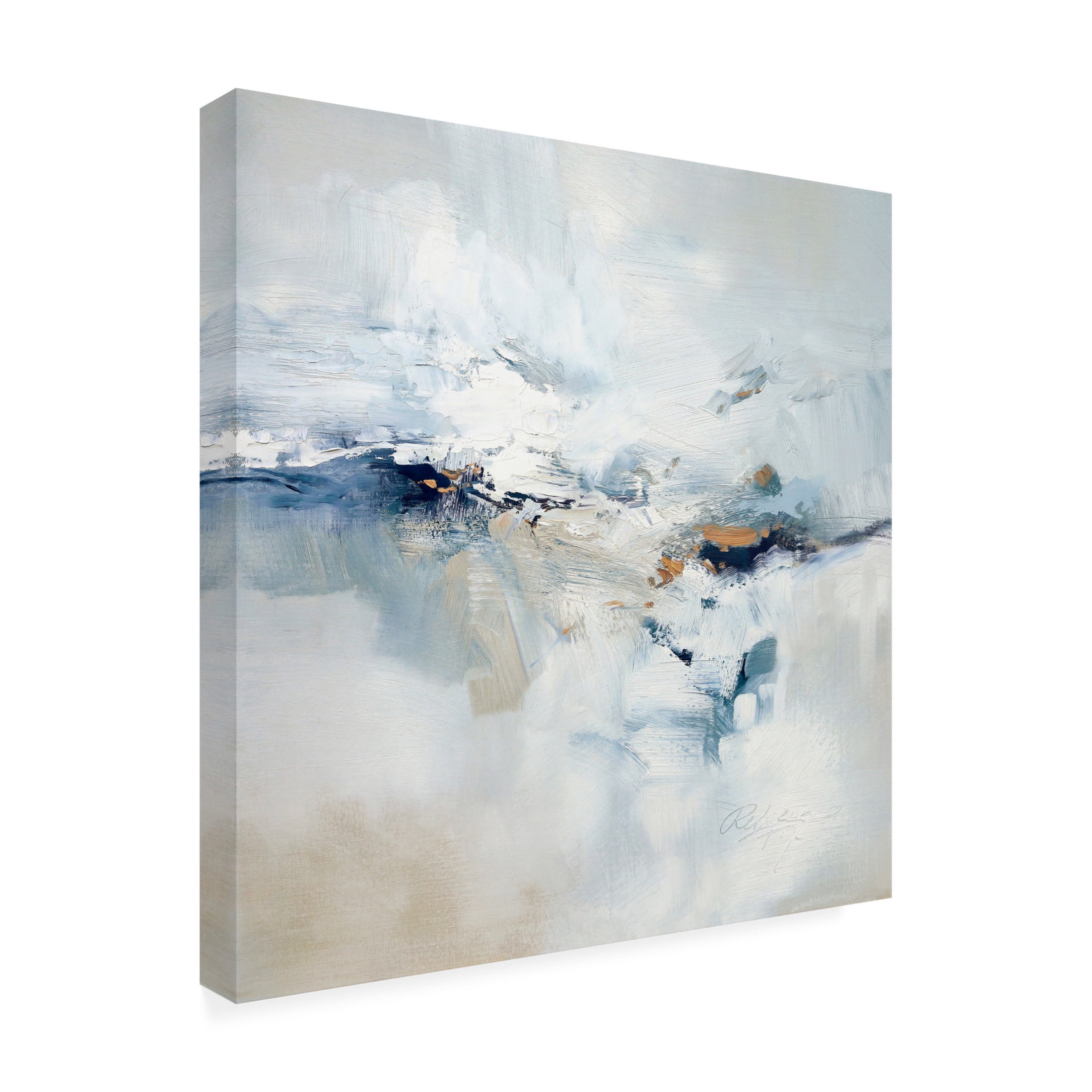 Canvas Wall Art - Rebecca Fox 'Icy Chill' Wall Art for Living Room, Bedroom, or Office Décor by Trademark Fine Art - 14 x 14 Inches