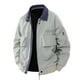thumbnail image 2 of Blusa y camisa de manga larga con cuello vuelto para hombre, ropa de trabajo a prueba de viento de color sólido de otoño, chaqueta informal de solapa de manga larga para hombre, abrigo de poliéster, 2 of 6