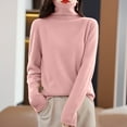 thumbnail image 2 of Women's Clothing Casual Oversized Pullover Knit Sweaters Cozy Winter Minimalist Outfit Sweater Warm Turtleneck Top Soft Wool Blend Long Sleeve Slim Fit For Ladies, 2 of 5