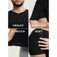 thumbnail image 6 of X RAY JEANS Mens Basic Henley Neck Short Sleeve T-Shirt, Black, M, 6 of 6