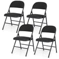 thumbnail image 1 of Costway 4 PCS Folding Chairs with Metal Frame PVC Leather Stackable Chairs for Indoor, 1 of 7