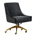 thumbnail image 1 of TOV Furniture Beatrix Fauteuil Pivotant Moderne Rembourré pour Bureau à Domicile, Noir, 1 of 5