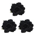 thumbnail image 1 of 3X Seda Pelo de la Flor Broche de la Boda Ramillete Clip de la Flor 8 cm Broche Accesorios - Negro, 1 of 8