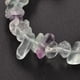 thumbnail image 3 of Pulsera elástica de cuentas de fluorita natural de 1,3 pulgadas con cuentas de piedra, ajustable, hecha a mano, con eslabones de cuerda y clip., 3 of 4