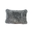 thumbnail image 4 of Zealand Sheepskin Pillow 12x20 Black Soft Decorative 1 Piece, 4 of 5