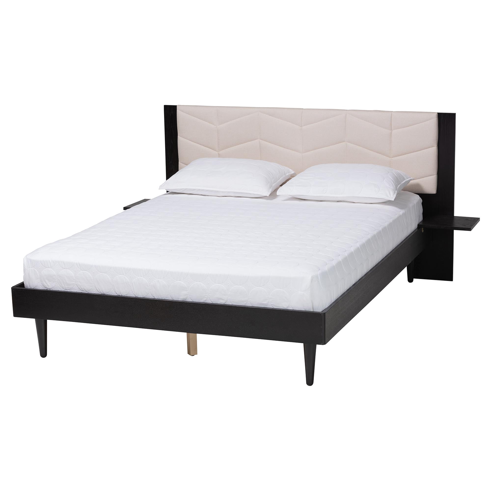 Baxton Studio Adriano Transitional Platform Bed, Queen, Black