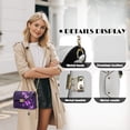 thumbnail image 6 of Pzuqiu Purple Butterfly Crossbody Leather Bags for Women Exquisite Lightness Quilted Leather Mini Crossbody Purse with Chain Strap Soft Casual Vintage Compact Gifts for Women, 6 of 7