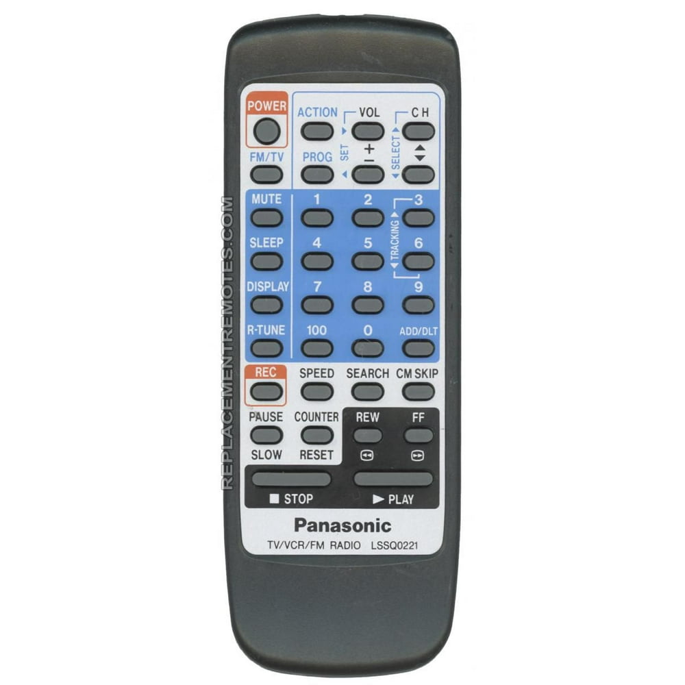 Panasonic LSSQ0221 (p/n LSSQ0221) TV/VCR Combo Remote Control (new
