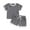 Dark Gray, variant on Baby Boy Summer Clothes Newborn Baby Toddler Boy Clothes Striped Button Down Shirt Tops + Elastic Waist Shorts Infant Boys Summer Outfits 2PCS Sets Size 2T 3T,(Dark Gray 2-3 Years)