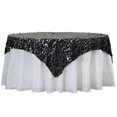 thumbnail image 6 of Efavormart 72" Premium Big Payette Sequin Tablecloths Overlay For Wedding Banquet Catering Party Table Decorations -Black, 6 of 9