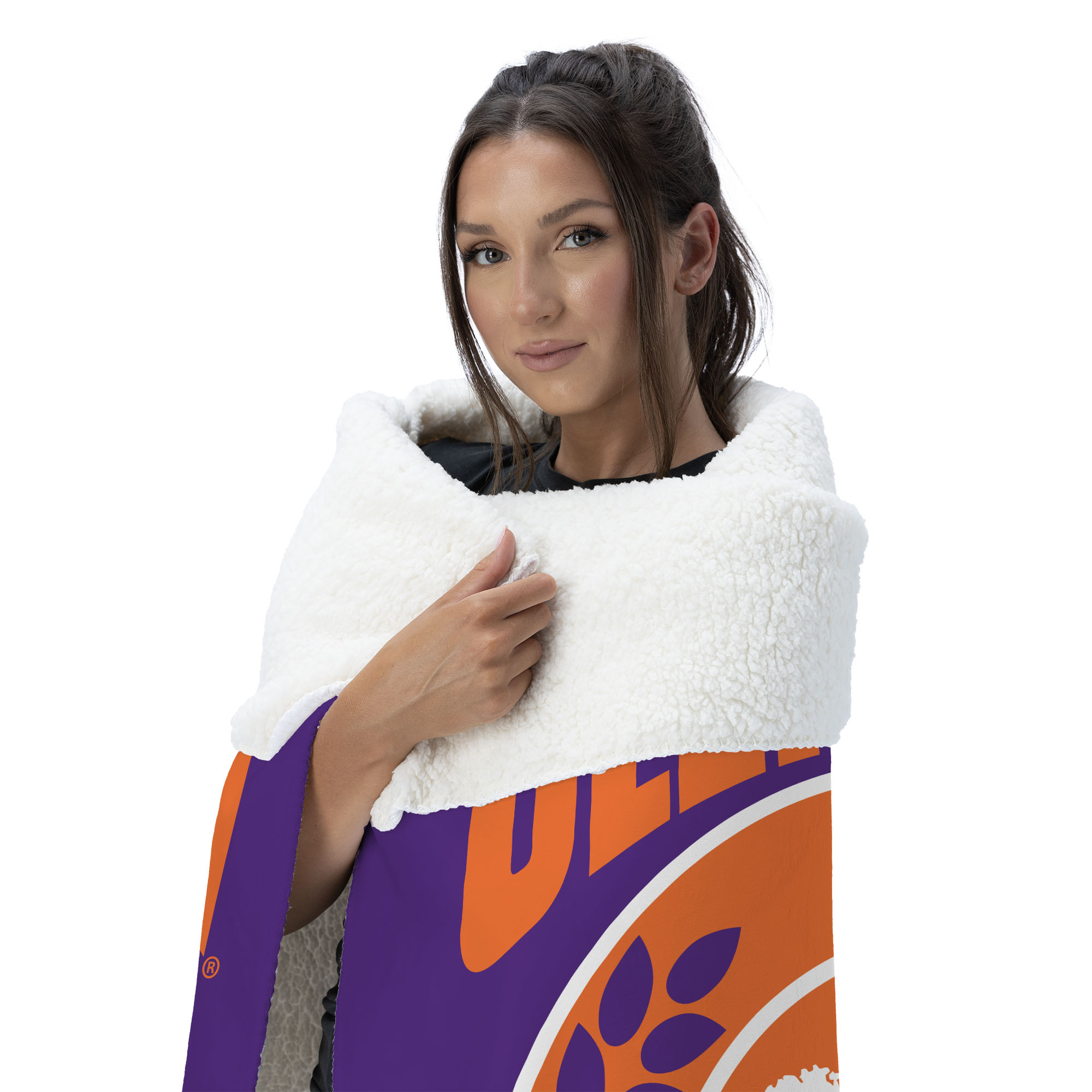 Clemson NCAA Apex Silk Touch Sherpa Throw 50x60 inches