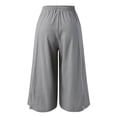 thumbnail image 6 of Sngxgn Womens Casual Pants Straight Solid Elastic Pants Long Drawstring Women Waist Casual Pants Pants(Grey,XXL), 6 of 7