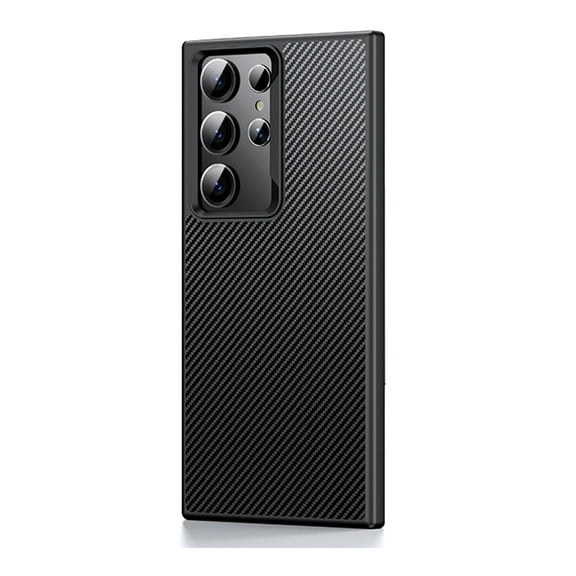 Allytechgroup Samsung Galaxy S25 Ultra Magnetic Case, Compatible with Magsafe Accessories Slim Rugged Carbon Fiber Scratch-Proof Drop Protection Phone Case for Samsung Galaxy S25 Ultra, Black