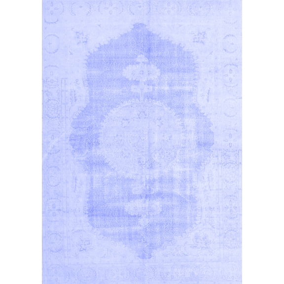 Ahgly Company Indoor Rectangle Persian Blue Traditional Area Rugs, 5' x 7'