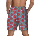 thumbnail image 4 of Balery Hand Drawn Strawberry Mens Swim Trunks Swim Shorts for Men Quick Dry Inseam Beach Shorts with Compression Liner Pocket-X-Large, 4 of 9