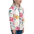 thumbnail image 5 of Kdxio Colorful Flowers Pattern Kids Boys Girls Zip Up Hoodie 3D Printed Hooded Sweatshirt Hoody Coat with Pocket 7-12 Y-Medium, 5 of 6