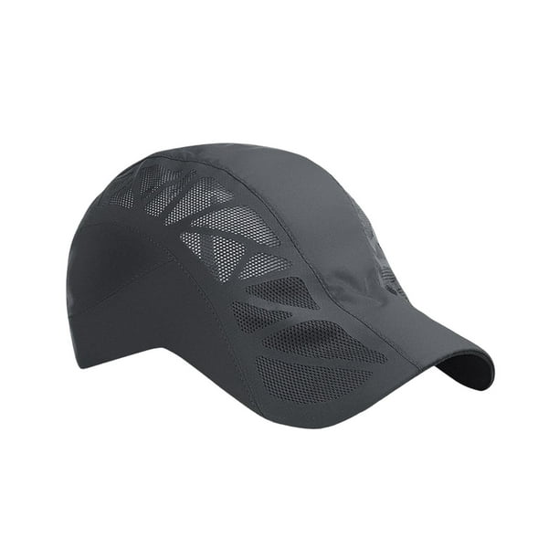 Baseball Mesh Sun Hats Sun Protection Running Hat Lightweight Golf Hat Flat  Cap for Travel Camping Summer Unisex Men Women dark gray 