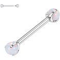 thumbnail image 1 of Glaciersei Nipple Ring Internally Threaded Nipple Barbell 14G Nipple Piercing Jewelry G23 Titanium, 1 of 5