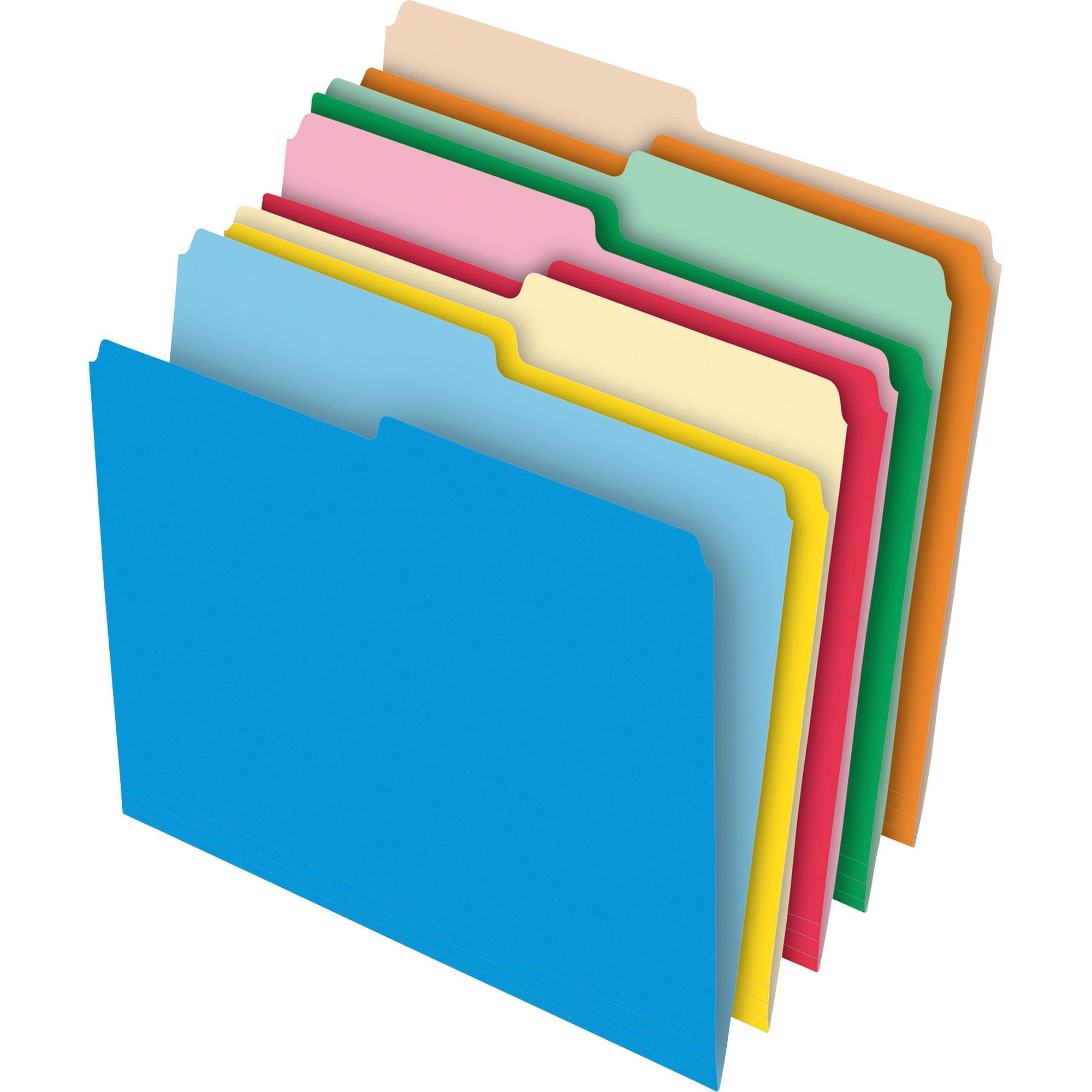Pendaflex 1/2cut Tab Reversible File Folders, Assorted, 100 / Box