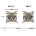 thumbnail image 4 of Boho Pillow Covers 20x20, Black Ethnic Design Outdoor Decorative Throw Pillows for Couch, Carpet Pattern Decor Cushion Cover 2 Pcs Farmhouse Linen Pillowcase for Bed Car Safa, 4 of 6