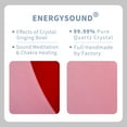 thumbnail image 4 of 432 Hz C Root Chakra Red Color Quartz Frosted Crystal Singing Bowl 10 inch+Case Bag, 4 of 6
