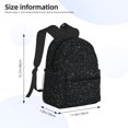 thumbnail image 4 of Gaeub Black Glitter School Backpack Waterproof Bookbag for Men Women College High School Bags, 4 of 8