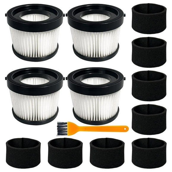 4Pack DCV5011H HEPA Filter for DCV501HB Cordless Handheld Vacuum, with 8 Foam Sleeve Filters & 1 Br