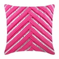 thumbnail image 1 of Pillow Cover, Pink Decorative Pillow Cover, Couch Cushion Cover 20 x 20 Suede Pleated Crystal Embroidered Pillow Cover, Pink Pillow Cover 20x20 inch (50x50 cm), Solid - Crystal Heart, 1 of 3