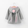 thumbnail image 4 of LFEOOST Baby Girl's Toddler Kids Fall Winter Coat Jacket Outwear Ear Hoodie Sweatshirt Gray 2-3years, 4 of 4