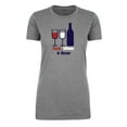 thumbnail image 2 of Red White and Brew, Wine T-shirts, Funny Fourth of July shirts for Women - Heather Grey MH200WPATRIOT S9 XS, 2 of 3