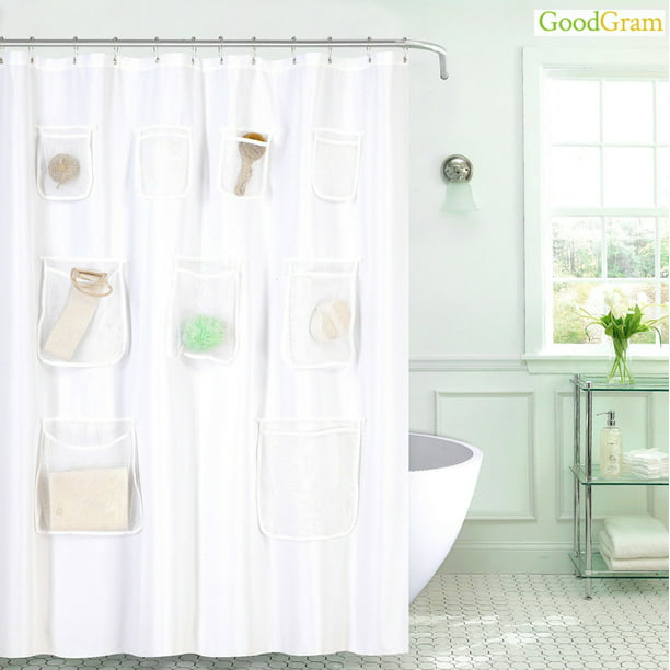 Goodgram Fabric Shower Curtain Liner, Shower Curtain Liner Inside Or Outside Mount