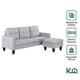 thumbnail image 3 of Sillón Sala Esquinera Izquierda Reversible KingsHouse Madera Tapizado Poliéster Sofá Minimalista Gris Estandar, 3 of 8
