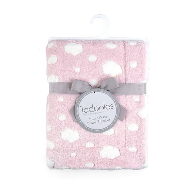 Tadpoles Plush Cloud Double Layer Super Soft Baby Blanket, Pink