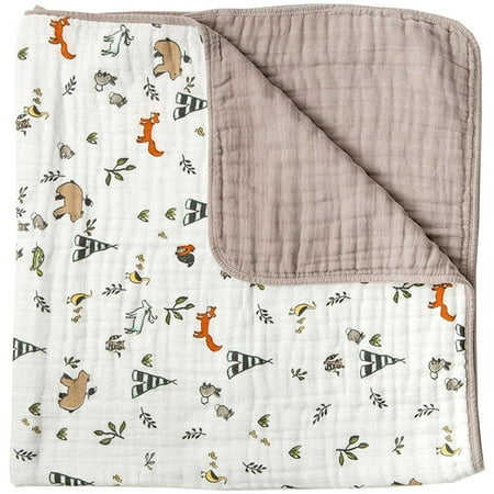 Little Unicorn 4-Layer Cotton Quilt Blanket - Forest Friends