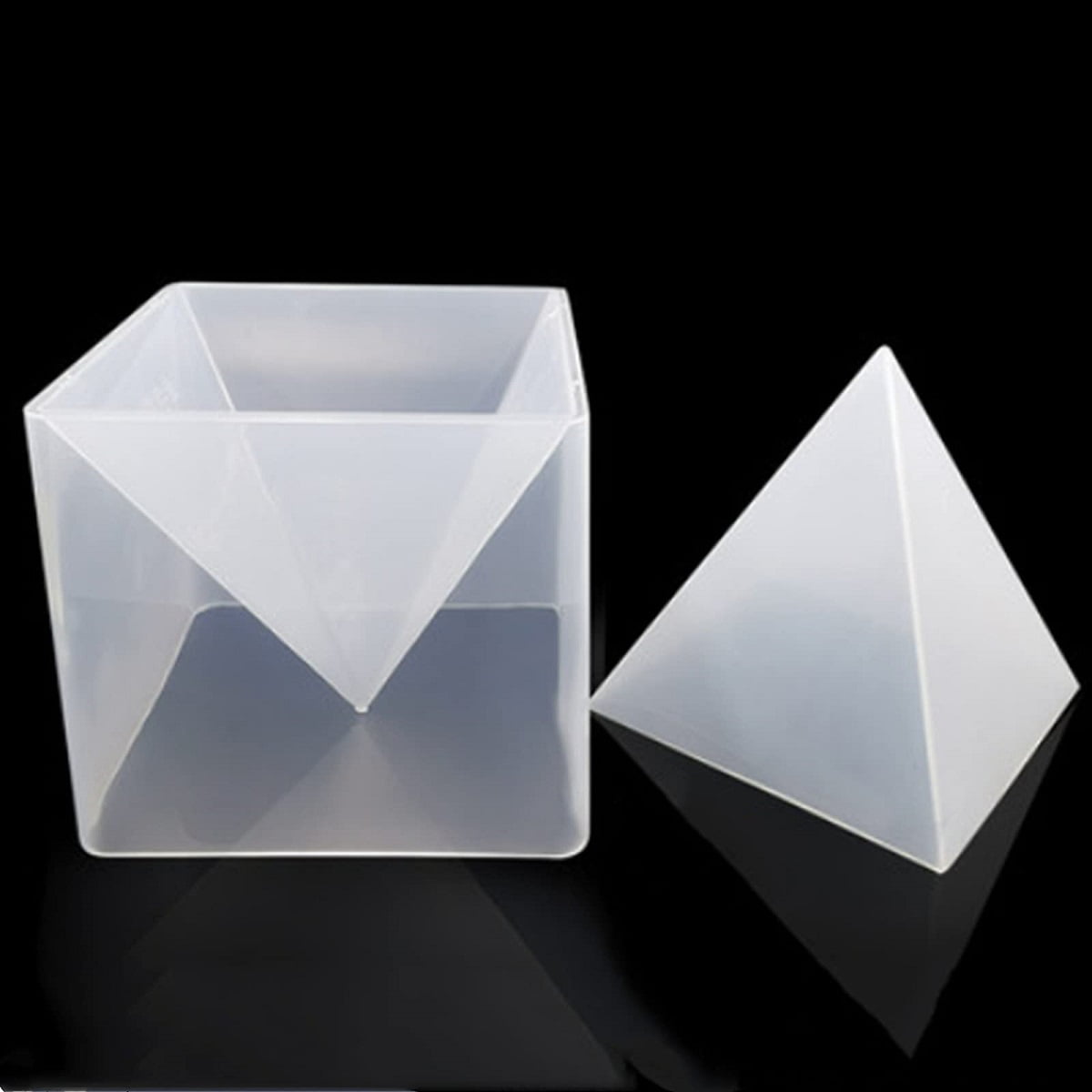 Large Pyramid Resin Casting Silicone Jewelry Molds for Paperweight, Office Desk Decoration