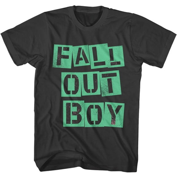 Fall Out Boy Cutout Logo Smoke Adult T-Shirt Xl