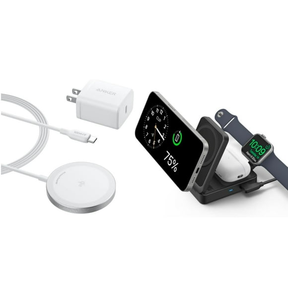 Estación de carga Anker MagGo 3 en 1 Qi2 15W MagSafe para iPhone