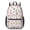 Kawaii Cat and Miau White Pattern, variant on Cat and Paw Print Beige Pattern 17" Waterproof Oxford School Backpacks for Teens, S-Shape Padded Straps, for School, Travel, Hiking, Camping
