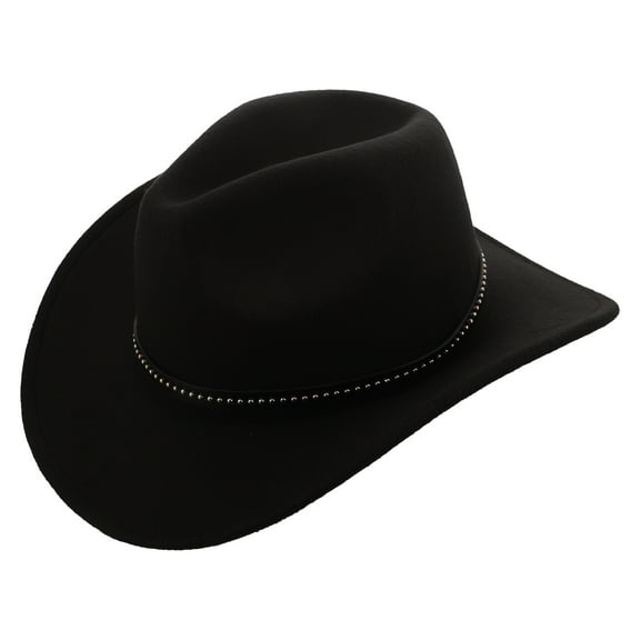 Raindrops western hats for women Cowboy Hat Wool Felt Black 1Pcs Sun Protection Winter