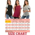 thumbnail image 5 of KingShop Women's Short T-Shirts Leopard Color Block Tunic Comfy Stripe Crewneck T Shirt Top, 5 of 7