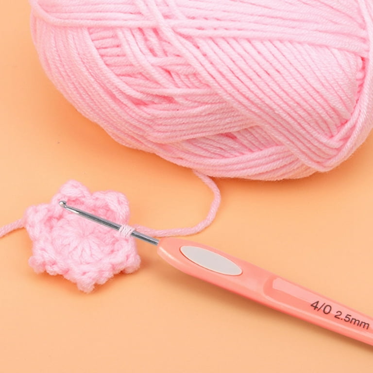 8pcs Colorful Soft Plastic Handle Alumina Crochet Hooks Knitting Needles  Set 2.5-6mm Crochet For Weave Sewing Needles Tool