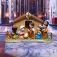 thumbnail image 2 of Mini Ensemble de Nativité, Scène de Nativité Intérieure avec Lumière LED Inclut 1 Crèche et 8 Statues, 2 of 5