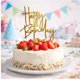 thumbnail image 3 of Adorno para tartas Tisbonsy Happy Birthday, acrílico dorado, 18 cm, 3 of 8