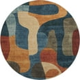 thumbnail image 2 of Addison Rugs Mayfield Premium Machine Washable Transitional Abstract Navy Round Rug, 8' x 8', 2 of 6