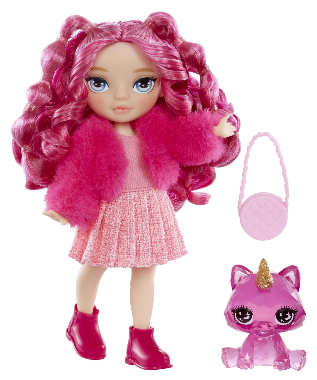 Rainbow High Littles – Magenta Monroe, Pink 5.5" Posable Small Doll