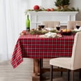 thumbnail image 3 of DII Glad Tidings Plaid Tablecloth, 60x84 Inches, Cotton, Machine Washable, 3 of 7
