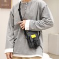 thumbnail image 4 of Bolso de mensajero para hombre, bolso de hombro de nailon para exteriores para hombre, bolso de pecho para teléfono móvil a la moda, 4 of 5